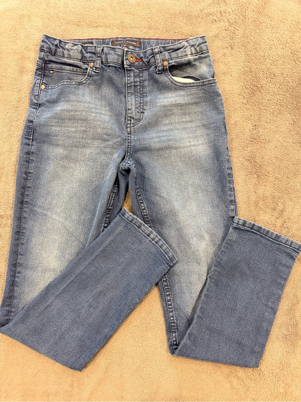 Tommy Hilfiger Kids Light Wash Blue Straight Jeans Size 16
